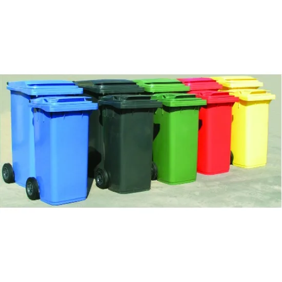 Контейнер за отпадъци 120л с колела, HDPE