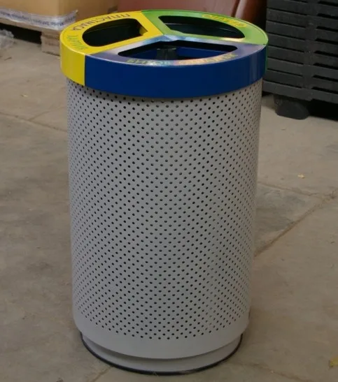 Метален кош за разделно събиране, 3×30л