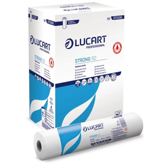 Медицинска ролка Lucart Strong с бактерицид, 80м