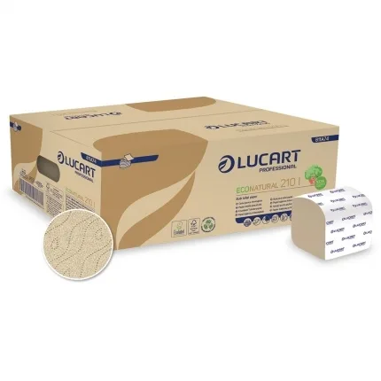 Тоалетна хартия на листове Lucart EcoNatural, Fiberpack